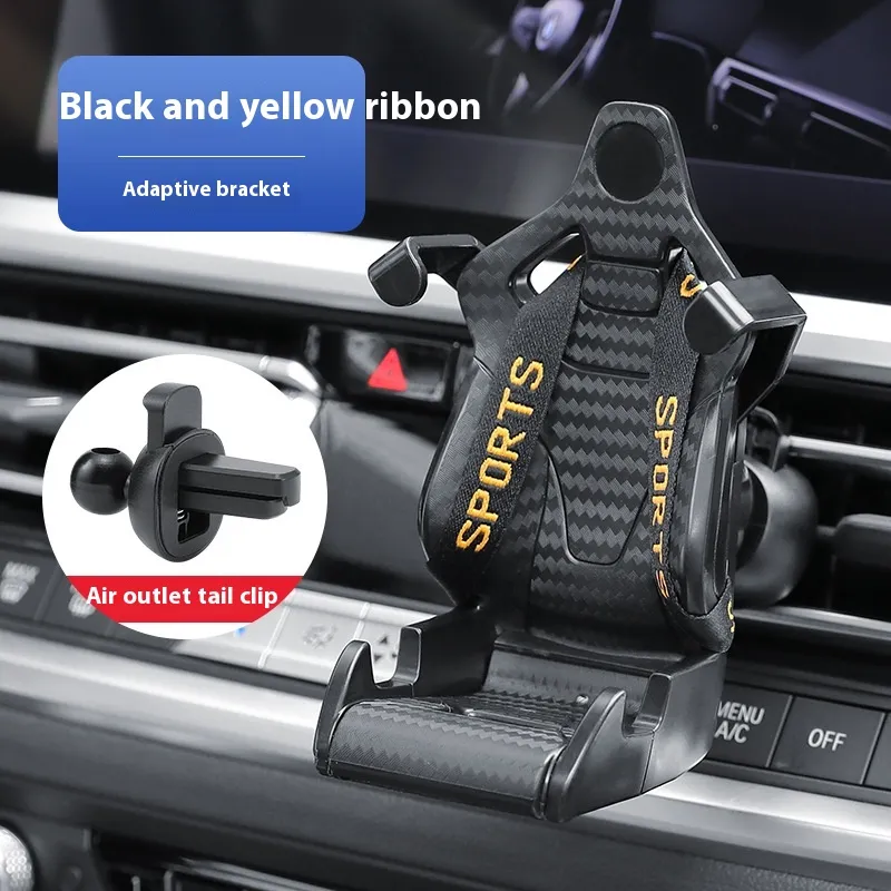 Racing Seat Shape Car Phone Holder Auto Air Vent Mobile Phone Clip 360 Degree Rotatable Car Cellphone Rack For Car Interior – image 7
