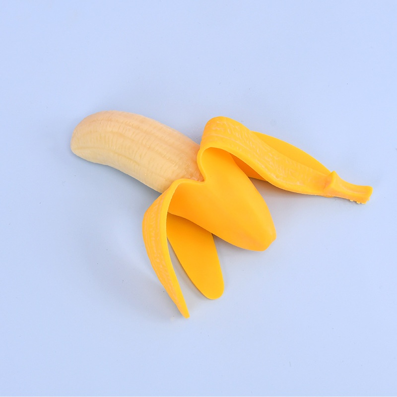 Yellow peeled banana