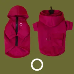 456 Digital Pet Clothes Cat Dog Coat Teddy Small And Medium-sized Dogs Sweater - Red Circle - View 1