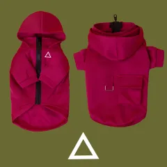 456 Digital Pet Clothes Cat Dog Coat Teddy Small And Medium-sized Dogs Sweater - Red Triangle - View 1
