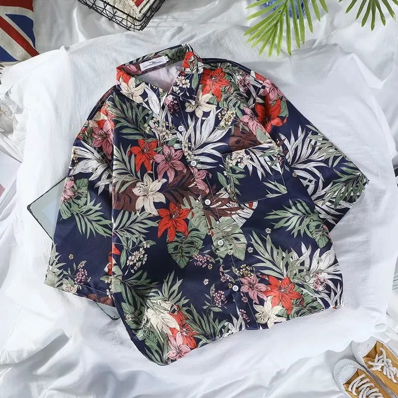New Floral Shirt Short Sleeve Man