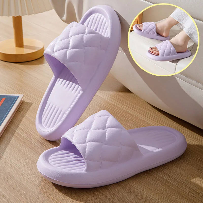 New Rhombus Home Slippers Summer Non-slip Floor Bathroom Slipper