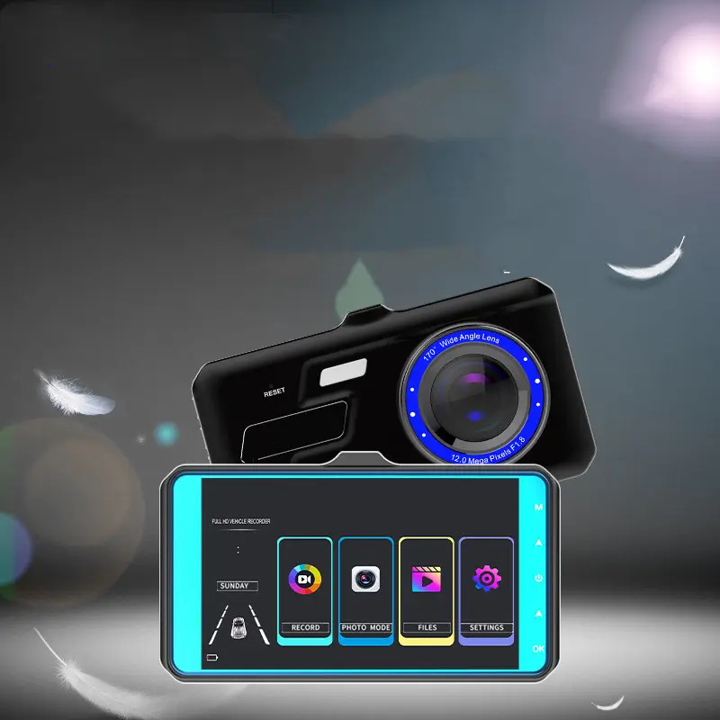 Touch Screen Front and Rear Dual Lens Driving Recorder