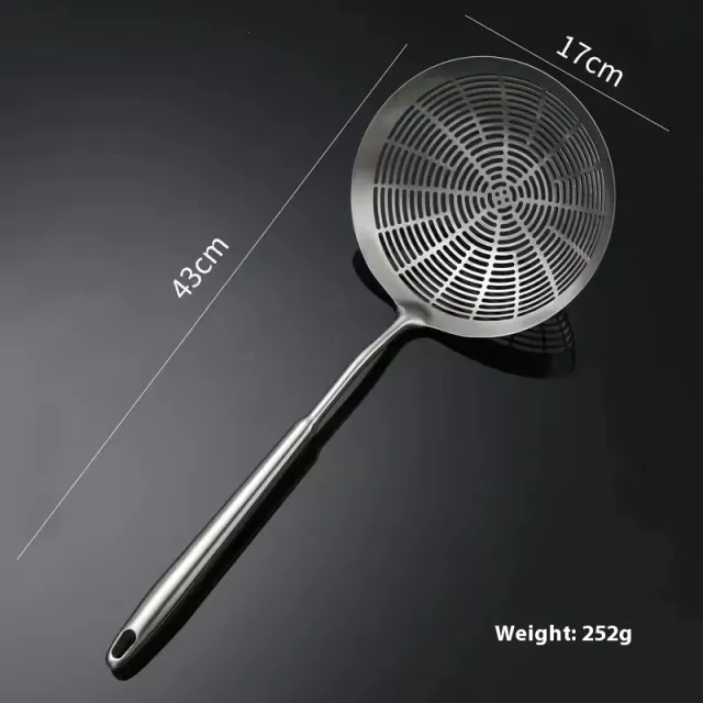 304 Stainless Steel Colander Household Hotel Filtering Strainer Colander Scoop Up Dumplings Mesh Pasta Fried Full Steel Mesh Large - Shop at LoveMi