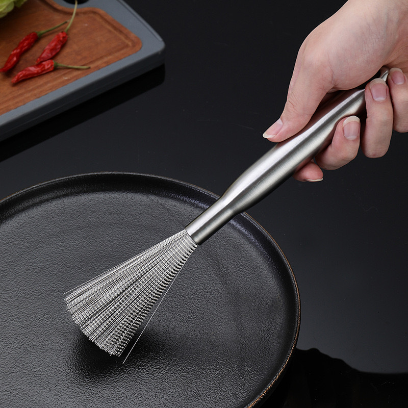 Stainless Steel Wok Brush Household Easy To Clean
