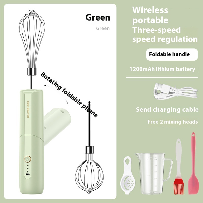 Foldable Egg Beater Green