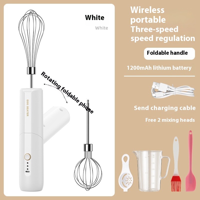 Foldable Egg Beater White