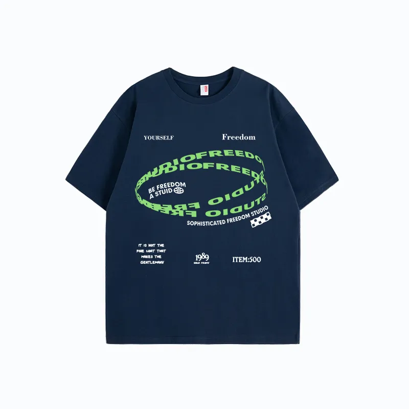American Letter T-shirt Summer Street - Navy Blue