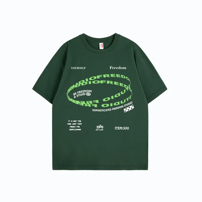 American Letter T-shirt Summer Street - Olive