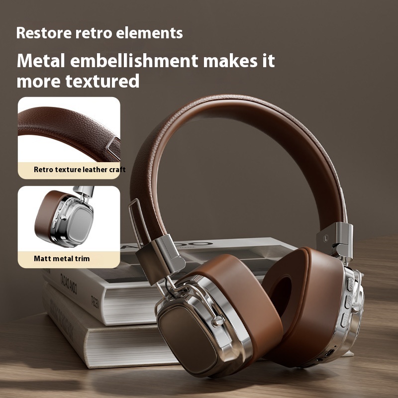 2024 nei Retro-Headset drahtlose Bluetooth-Headset DJ Stereo-Sound Bluetooth 5.3 zesummeklappbar Headset-Player-Wiel_voghion.com