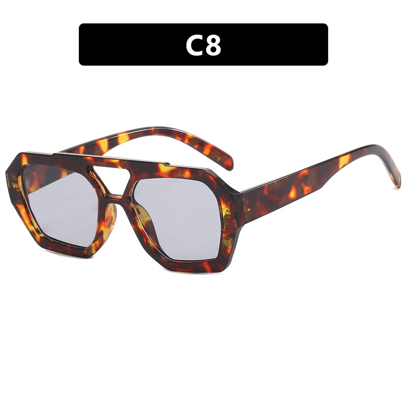 Leopard sunglasses for summer beach vacation. Unique design, stylish and beautiful. Good material, comfortable wear. A variety of colors, any choice. Applicable scenarios: sun protection, travel, fashion wear, driving, party. Color:C1: tofu pudding light 