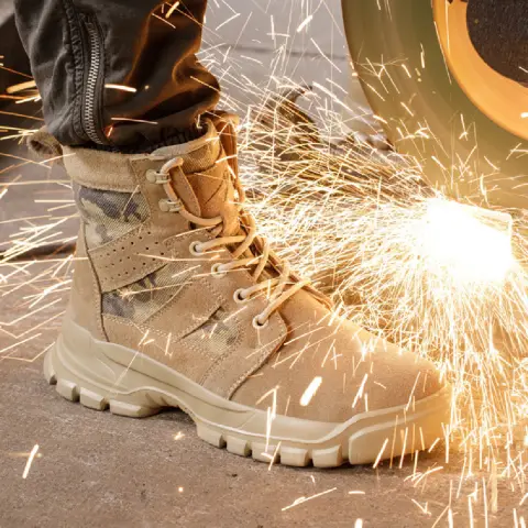 Outdoor Protective Combat Boots Steel Toe Cap Attack Shield