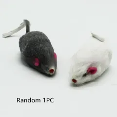 Cat Supplies 2-inch Rabbit Skin Mouse Self-Hi Toy - Random Colour - View 1