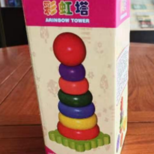 Round Wooden Rainbow Tower