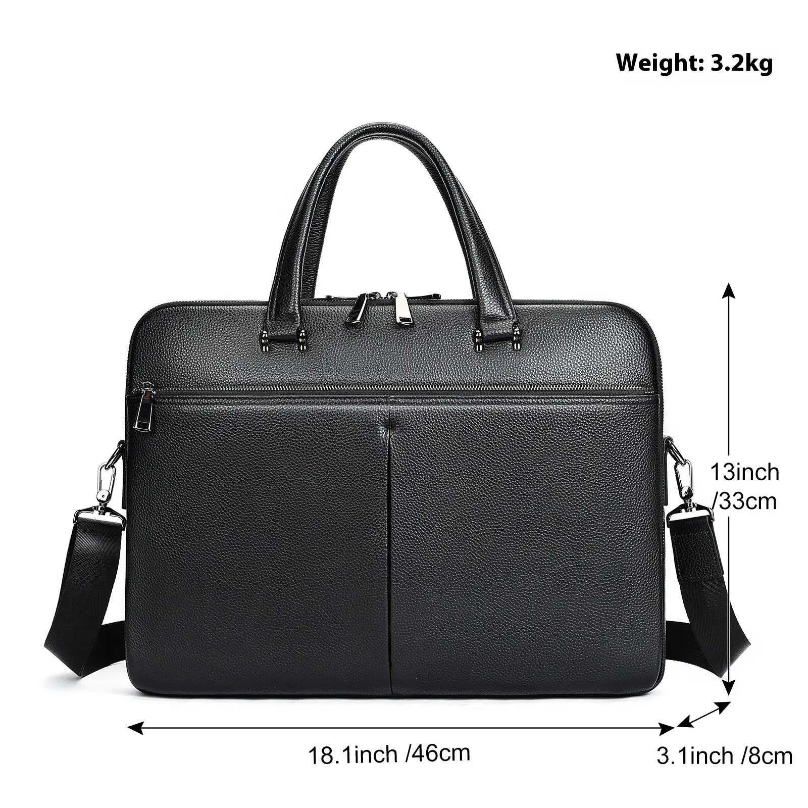 Men's Handbag Horizontal Briefcase Large Capacity First