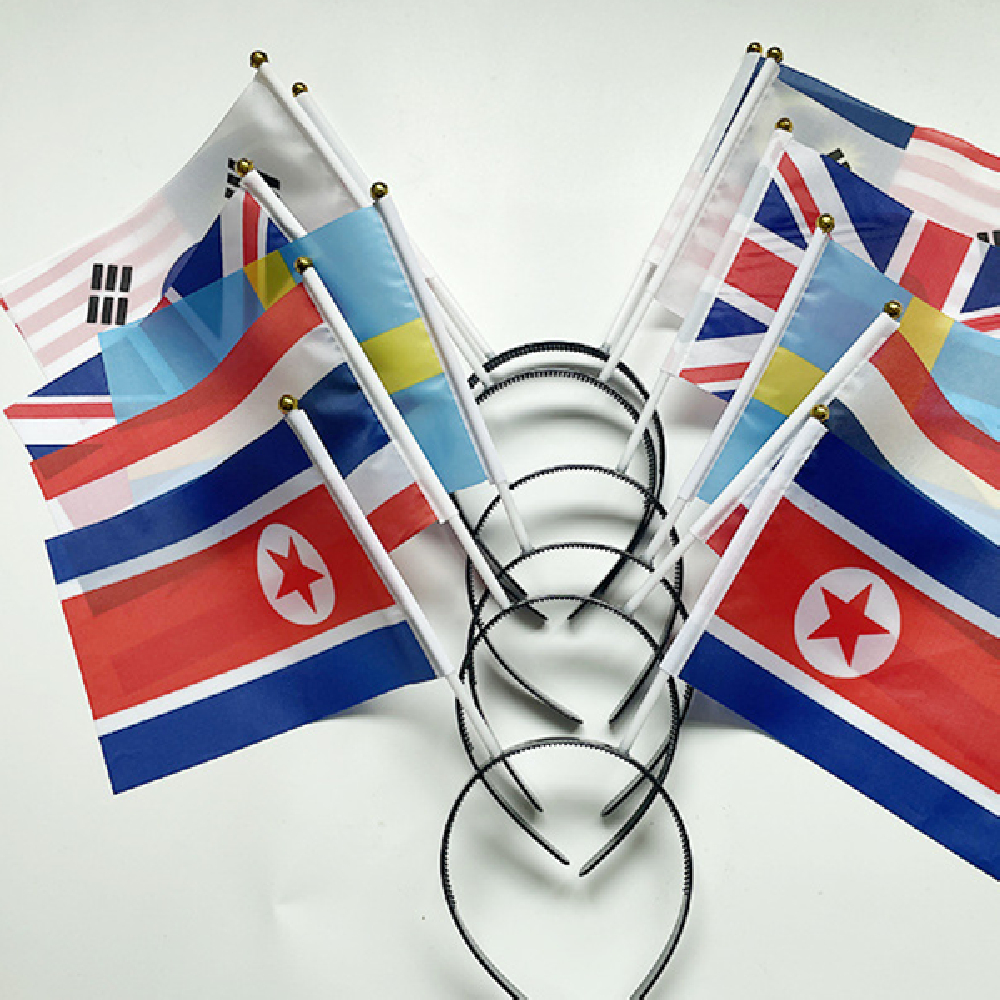 Hand Signal Flag Headband Hair Accessories Festival Activities Cheering Props