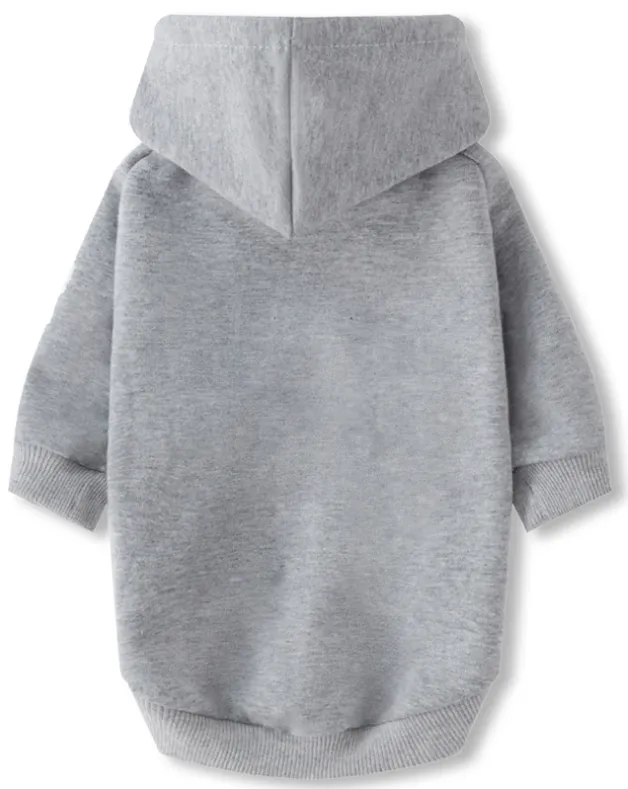 Blank Pet Sweater Cotton Dog Hoodie Clothing Gray - Shop at LoveMi
