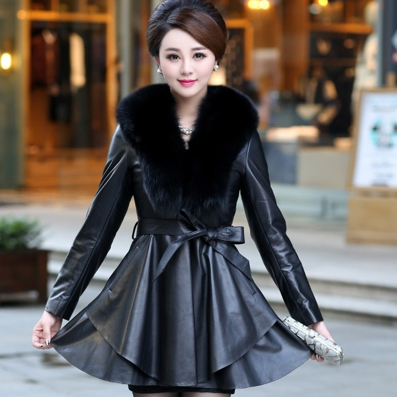 Black And Black Fur Collar