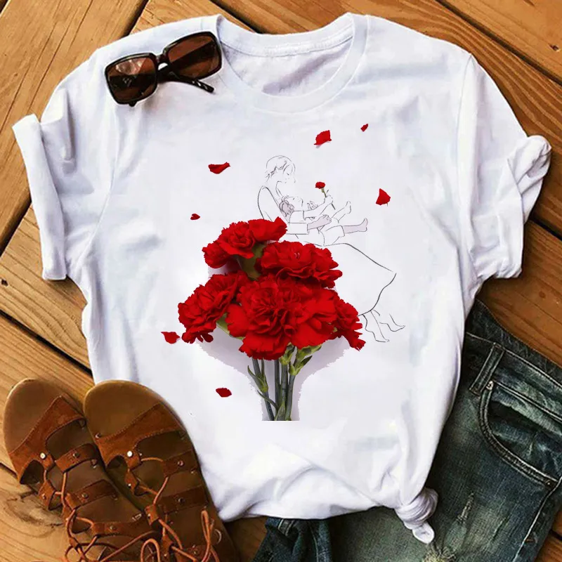Letters Cute Clothing Women's Short Sleeved T-shirts - 3Style - View 1