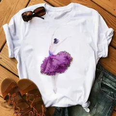 Letters Cute Clothing Women's Short Sleeved T-shirts - 5Style - View 1