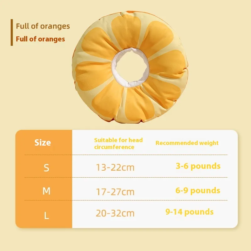Ring Kitten Anti-licking Bite Shame Collar - Orange