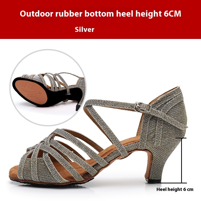 Silver 6cm Outdoor Rubber Sole