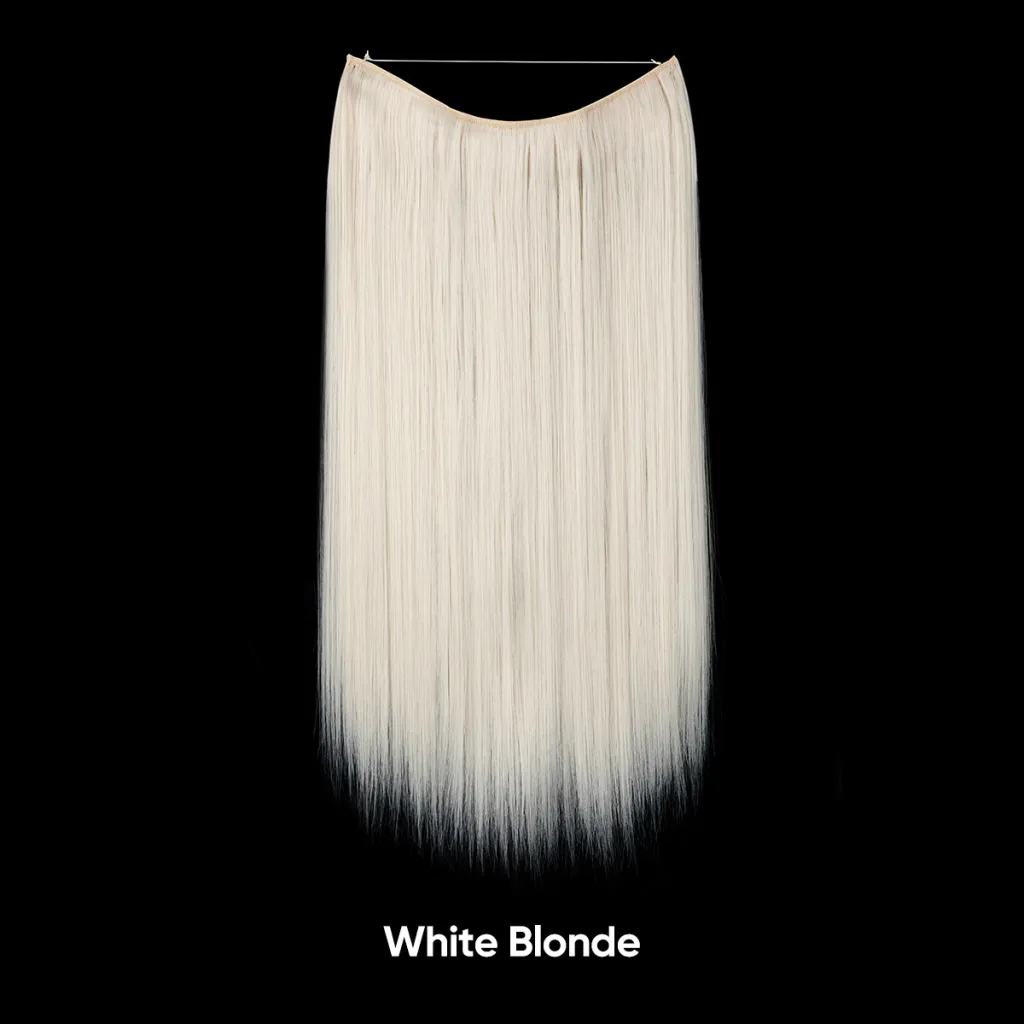 Women's One-piece Adjustable Invisible Straight Multi-color Gradient Hair Extension Fishline - No.60