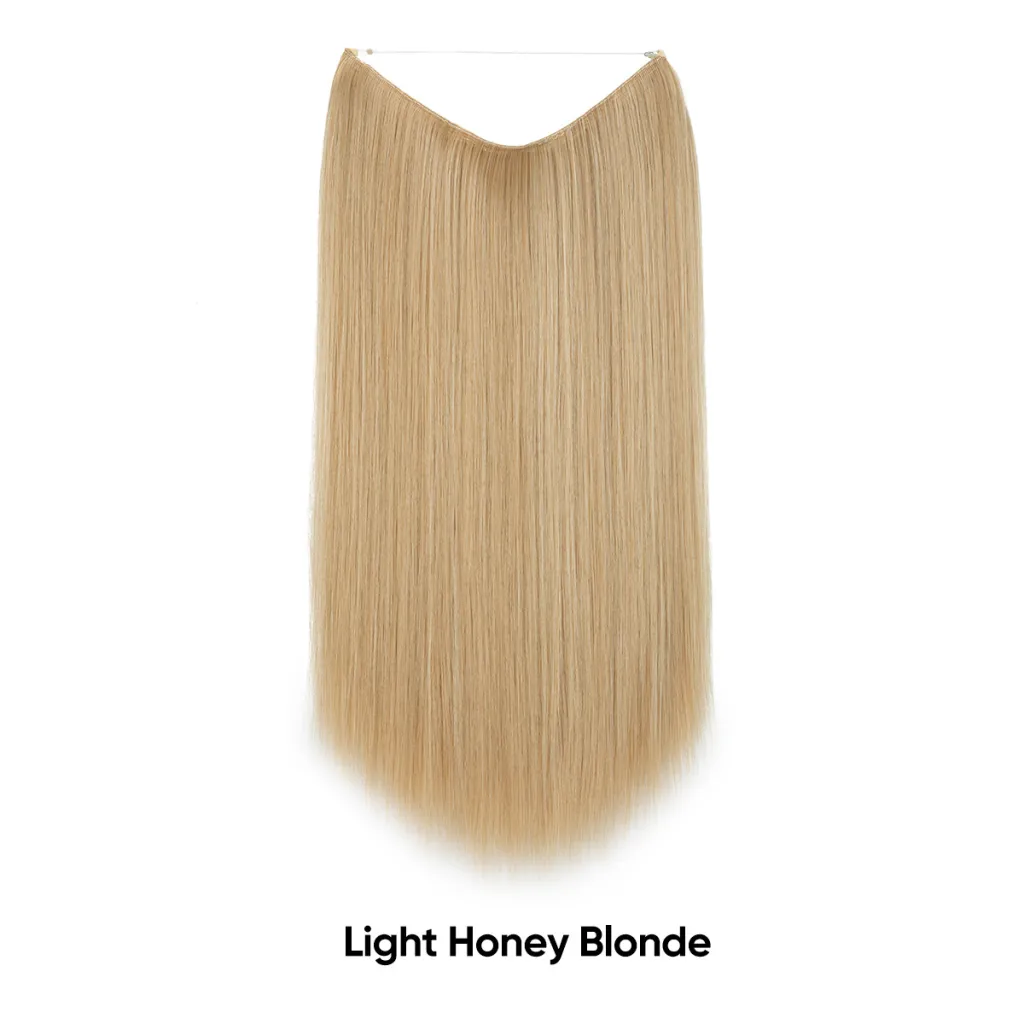 Women's One-piece Adjustable Invisible Straight Multi-color Gradient Hair Extension Fishline - No.27No613