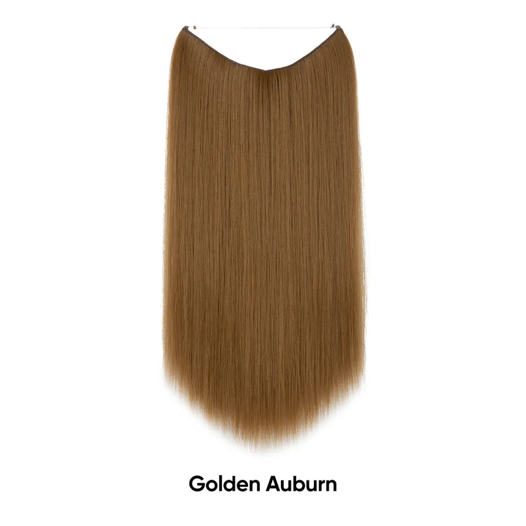 Women's One-piece Adjustable Invisible Straight Multi-color Gradient Hair Extension Fishline - No.27