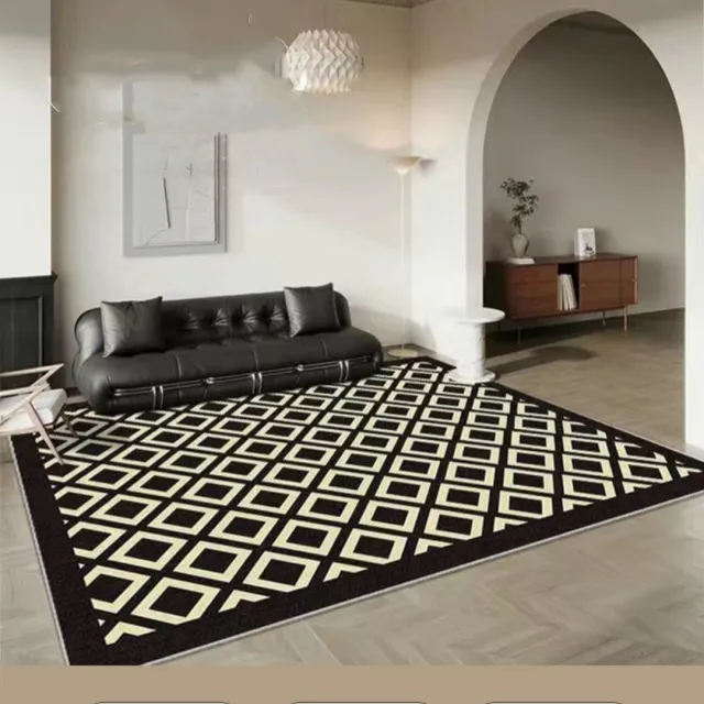 Crystal Velvet Living Room Home Bedroom Bedside Full Carpet Black And White Diamond - Shop at LoveMi