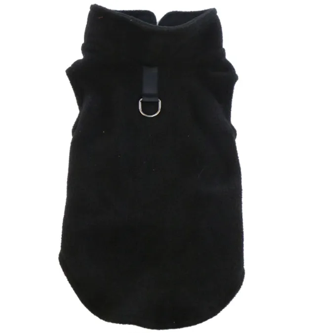 Simple Casual Warm Dog Clothes - Black
