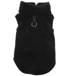 Simple Casual Warm Dog Clothes - Black - View 1