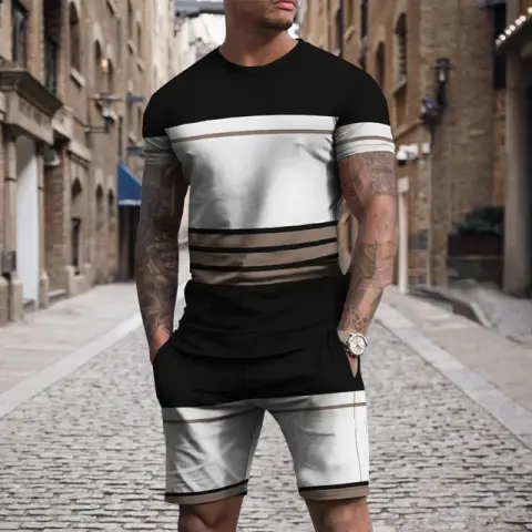 Short Sleeve Round Neck Pu Shuai Casual Multicolor Sportswear