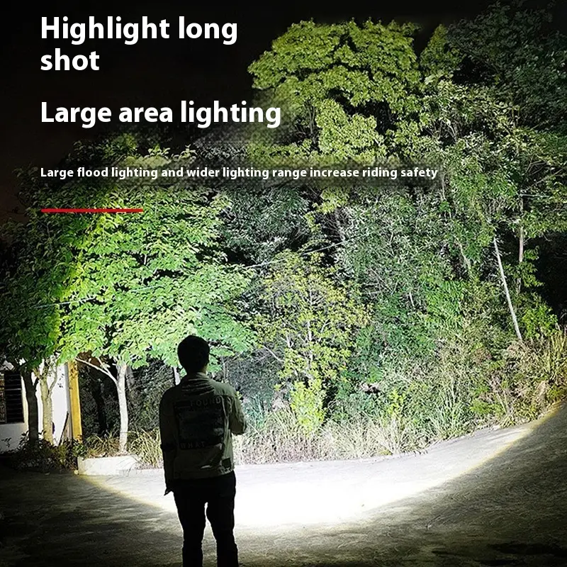 Mountain Bike Night Riding Lights Can Be Formal Mounted Lifting Aluminum Alloy Far And Near Light Lumen TPYE-C