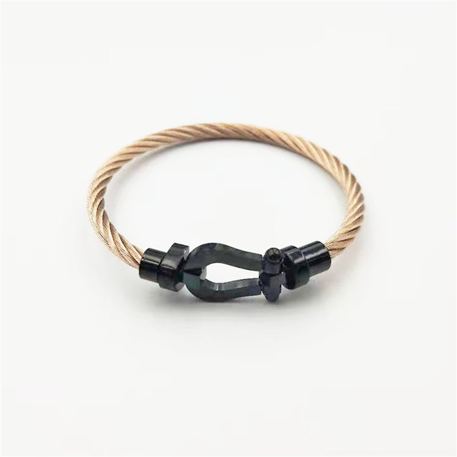 Black Head Rose Gold Rope B