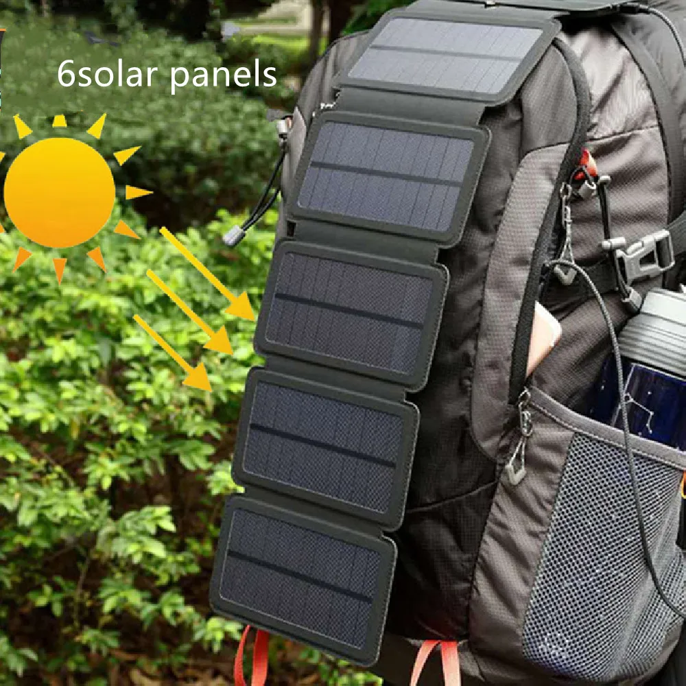 Outdoor Folding Solar Panel Charger Portable 5V 2.1A USB Output Devices Camp Hiking Backpack Travel Power Supply For Smartphones – image 10