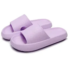 Home Slippers Couples Feel Cool Stepping On Excrement - Purple - View 1