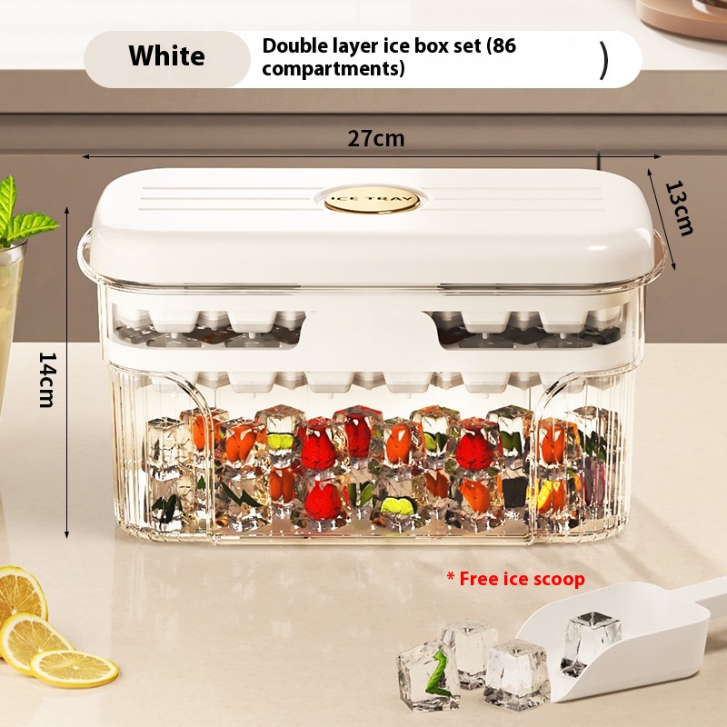 White Double Layer Ice Tray