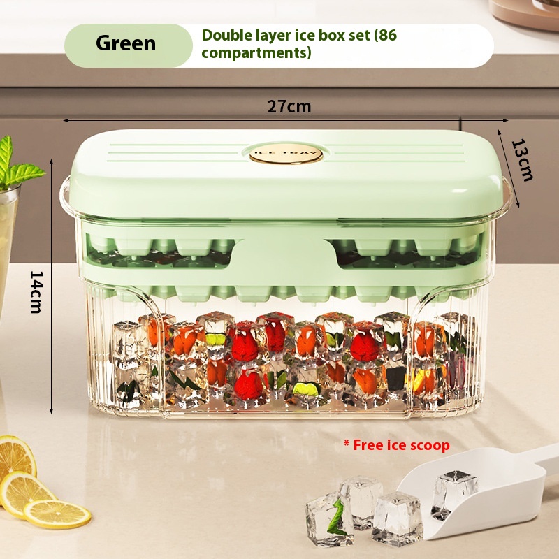 Green Double Layer Ice Tray