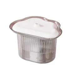 Pets Water Dispenser Intelligent Automatic Loop Filtering Water Heater Pet Products - Transparent Grey White - View 1