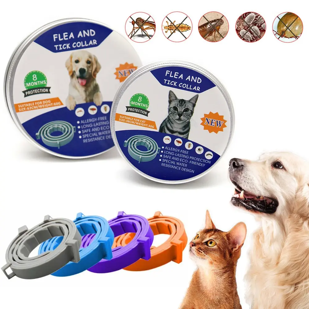 Pet Collar Silicone Adjustable Dogs and Cats Protection Anti-mosquitoes