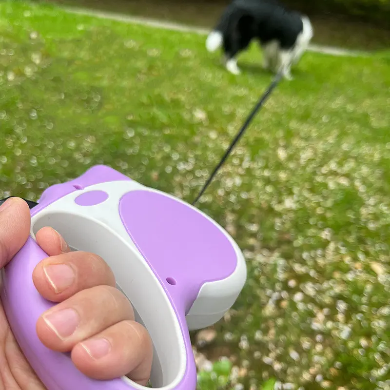 With Light Retractable Leash Dog Rope