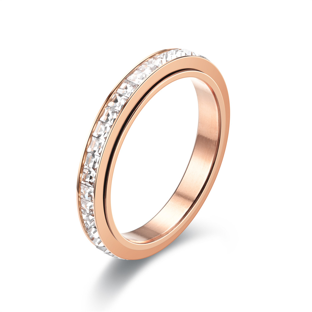 4m Rose Gold Square Diamond