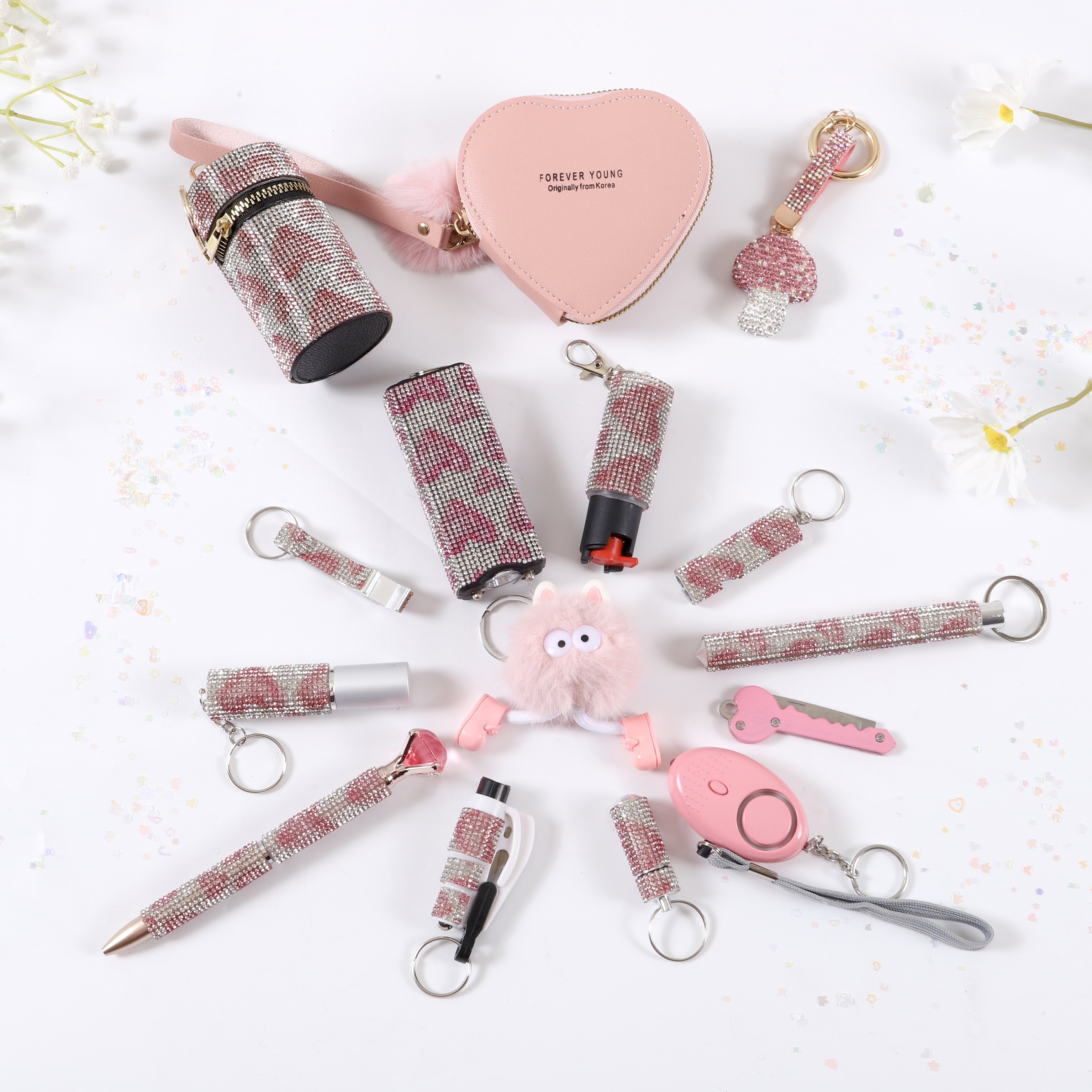 Pink Heart 15PCS Set