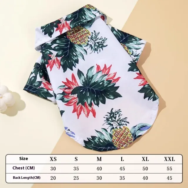Cat Clothes Summer Thin Shirt Hawaiian White - Shop at LoveMi
