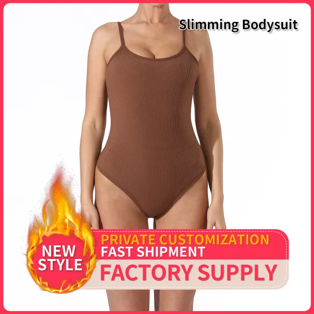 Women's Fashion Simple Solid Color Bodysuit Coffee - Shop at LoveMi