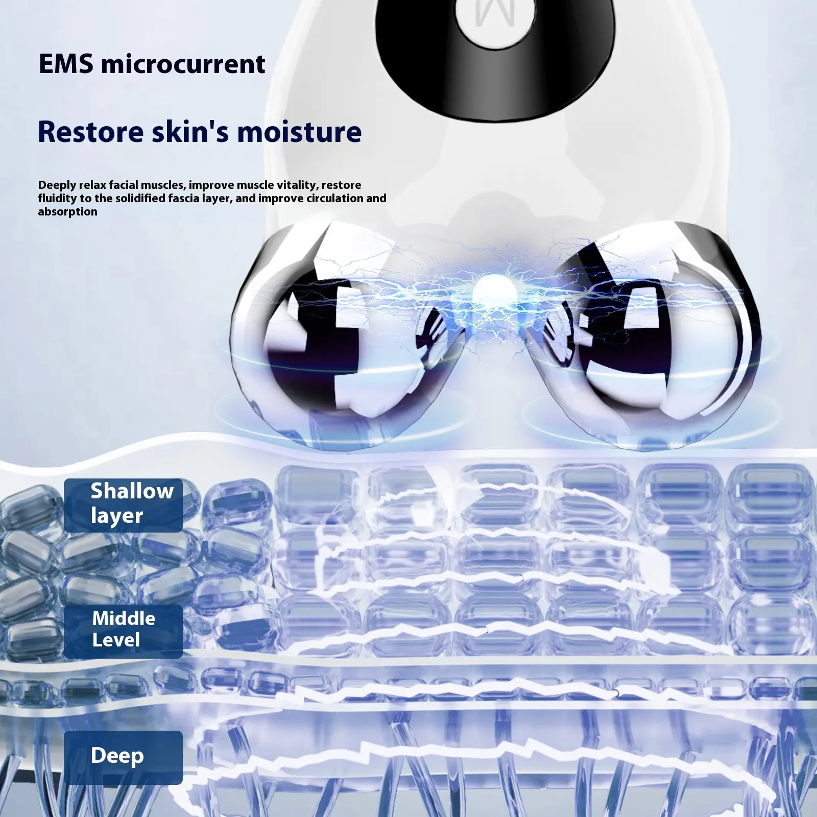 Micro Current Lifting Machine Face Beauty Import Instrument Household Facial Rejuvenation Roller Massager