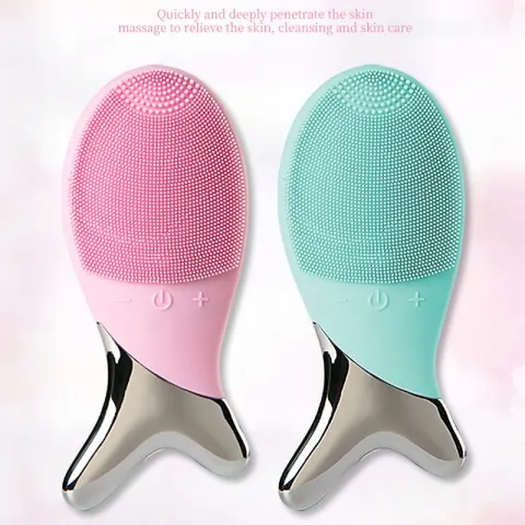 Silicone Gel Cleansing System Electric Facial Nstrument Cleaning Brush