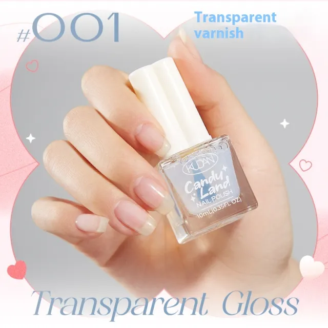 Four leaf Clover Cover Nail Polish Water based Baking free Quick drying Long Lasting And Does Not Fade Candy Paradise Nail Polish 01 Transparent ... 01 Transparent Bright Oil - Shop at LoveMi