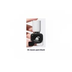 Water-based Quick-drying Baking-free Long-lasting Tearable Popular Color White Fragrance-retaining Nail Polish - 36 Classic Pure Black - View 1